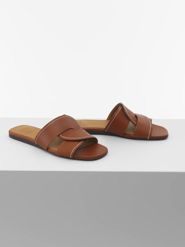 Chloé Sandalias Mujer Candice Marrones Calfskin RQNM60139